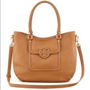Tory Burch Tan Leather Amanda Hobo Bag